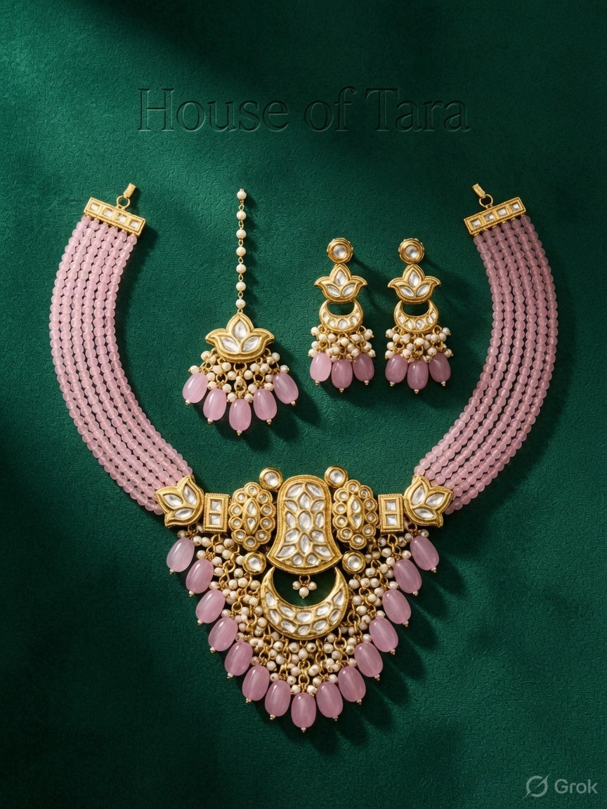 Rosé Kundan Choker Set