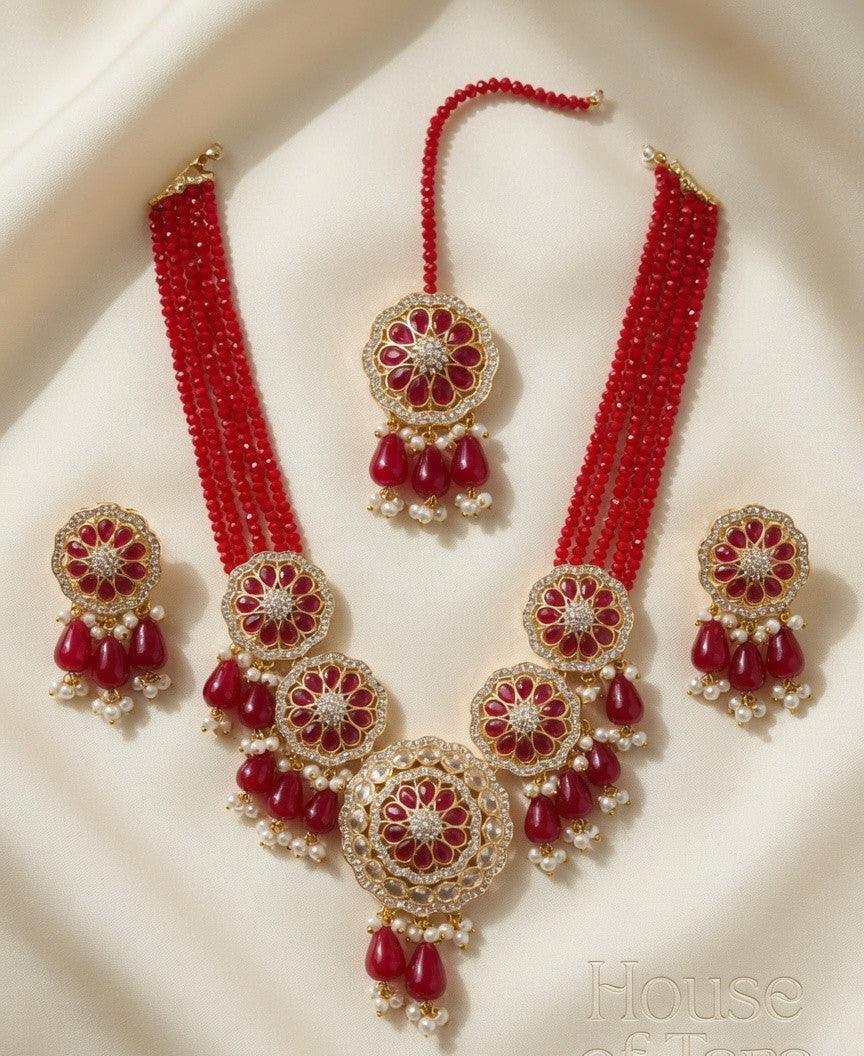 Ruhani Ruby Necklace Set