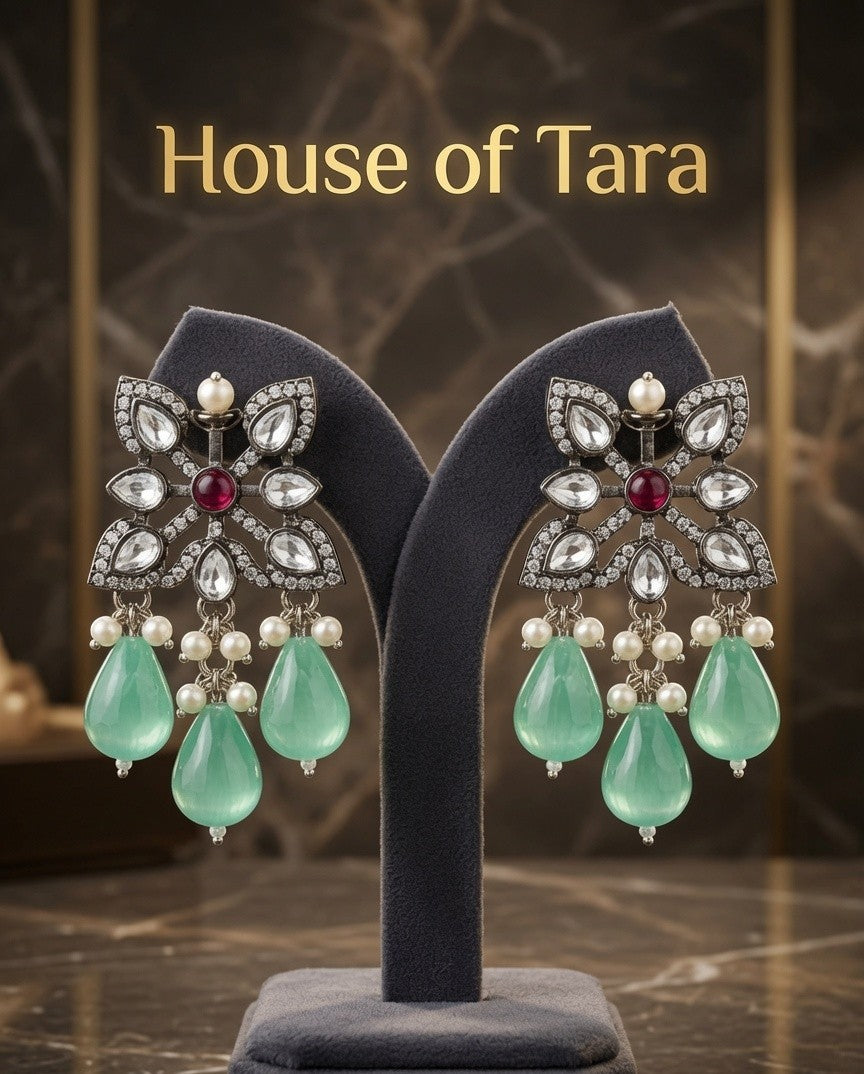 Zaria Emerald Statement Choker Set
