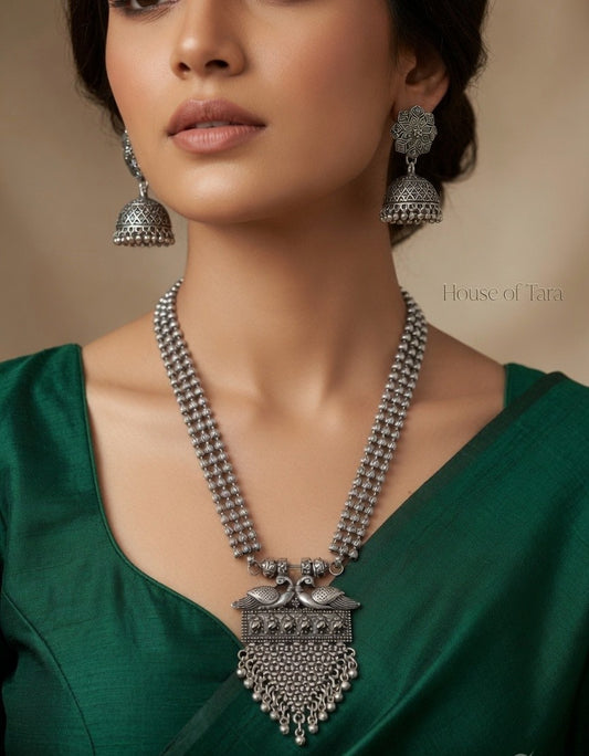 Mayura Heritage Oxidised Necklace Set