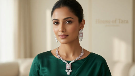 Blush Crystal Elegance Pendant Set