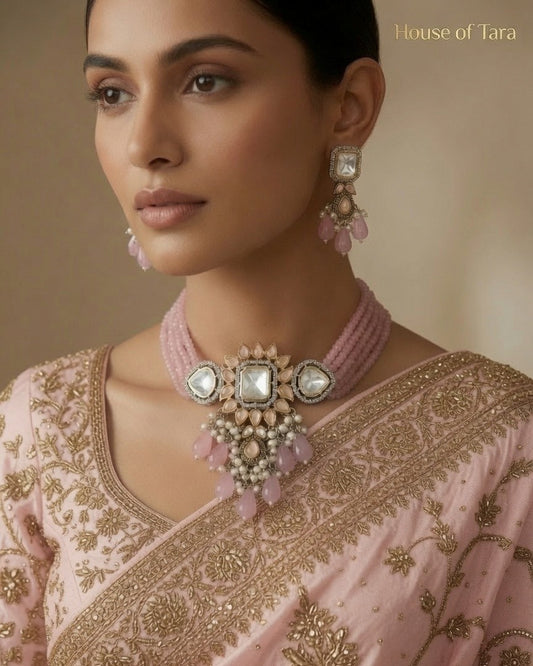 Rosé Kundan Choker