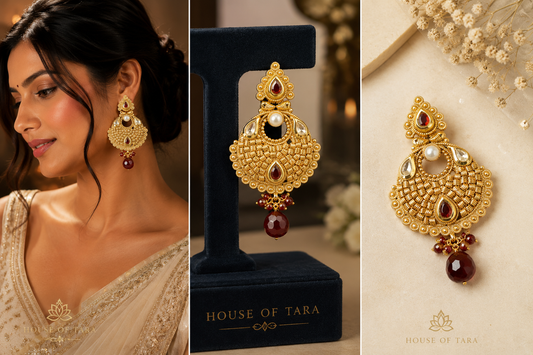 Ruby Heritage Chandbali Earrings