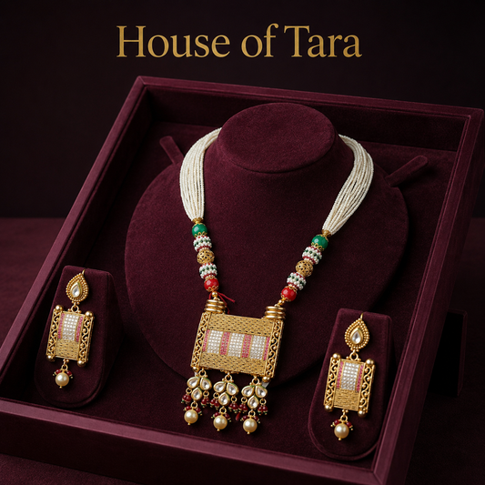 Rajvi Pearl Heritage Necklace Set