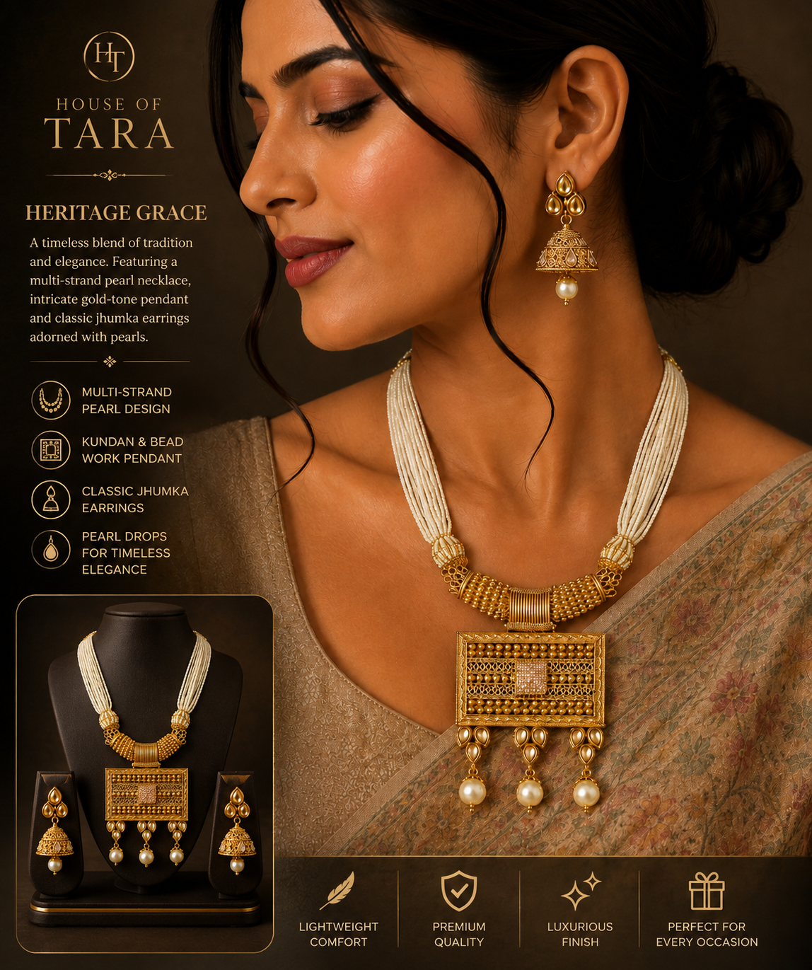 Royal Pearl Heritage Necklace Set