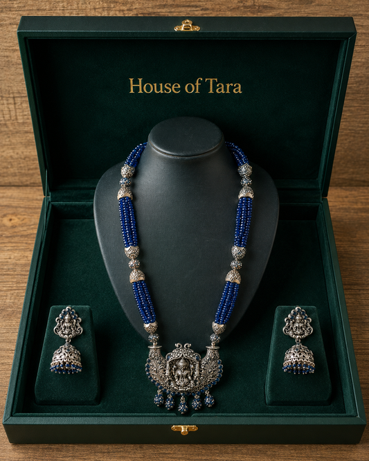Neelkamal Lakshmi Oxidised Necklace Set
