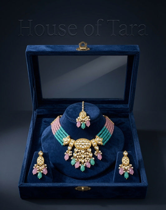 Pastel Prism Kundan Choker Set