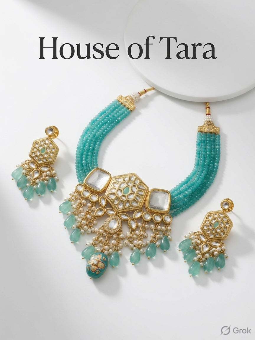 Aqua Noor Choker Set