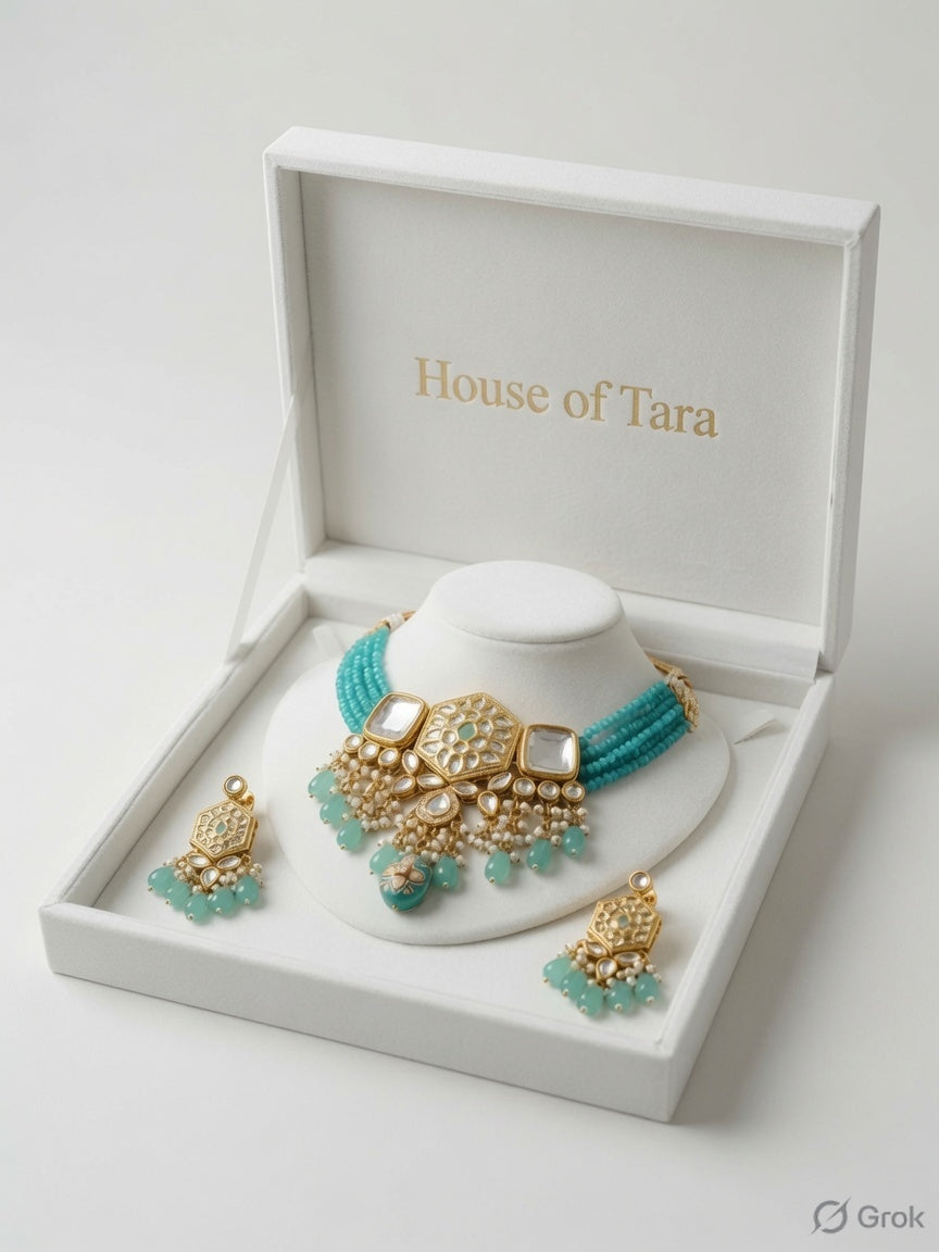 Aqua Noor Choker Set