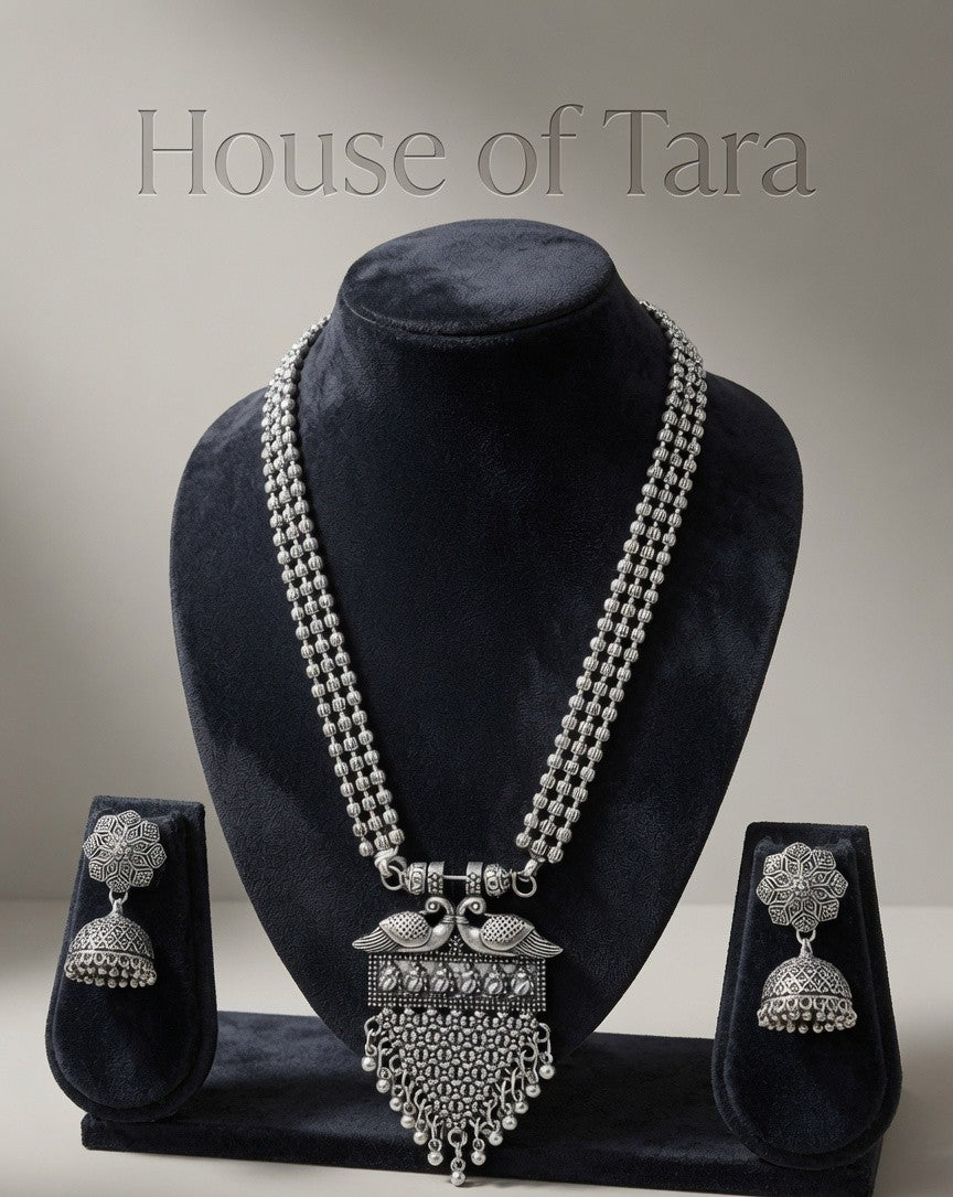 Mayura Heritage Oxidised Necklace Set