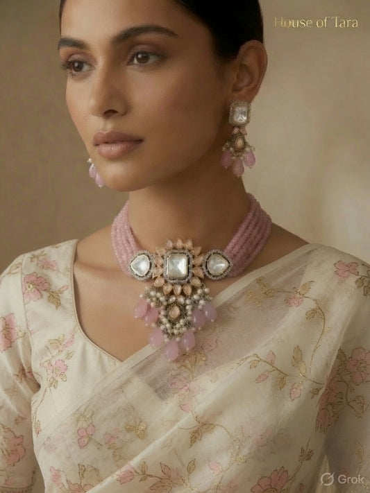 Blush Royale Kundan Choker Set
