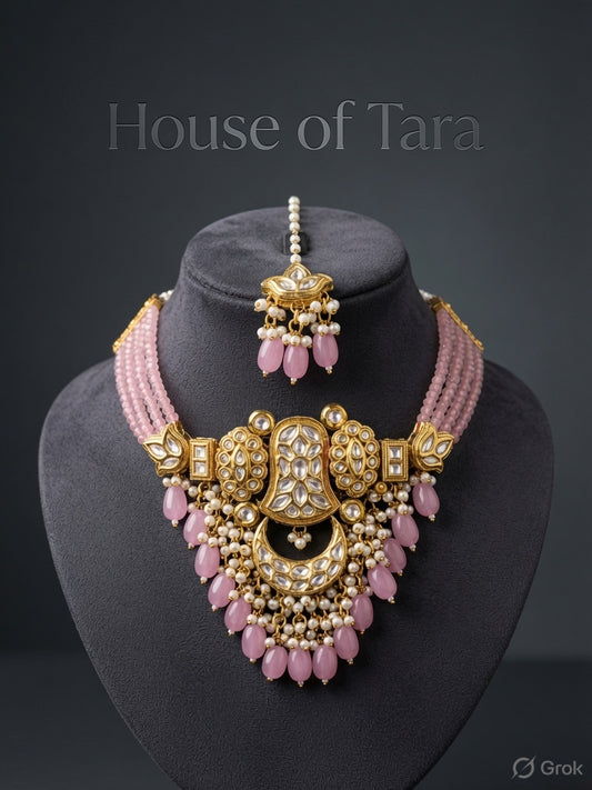 Rosé Kundan Choker Set