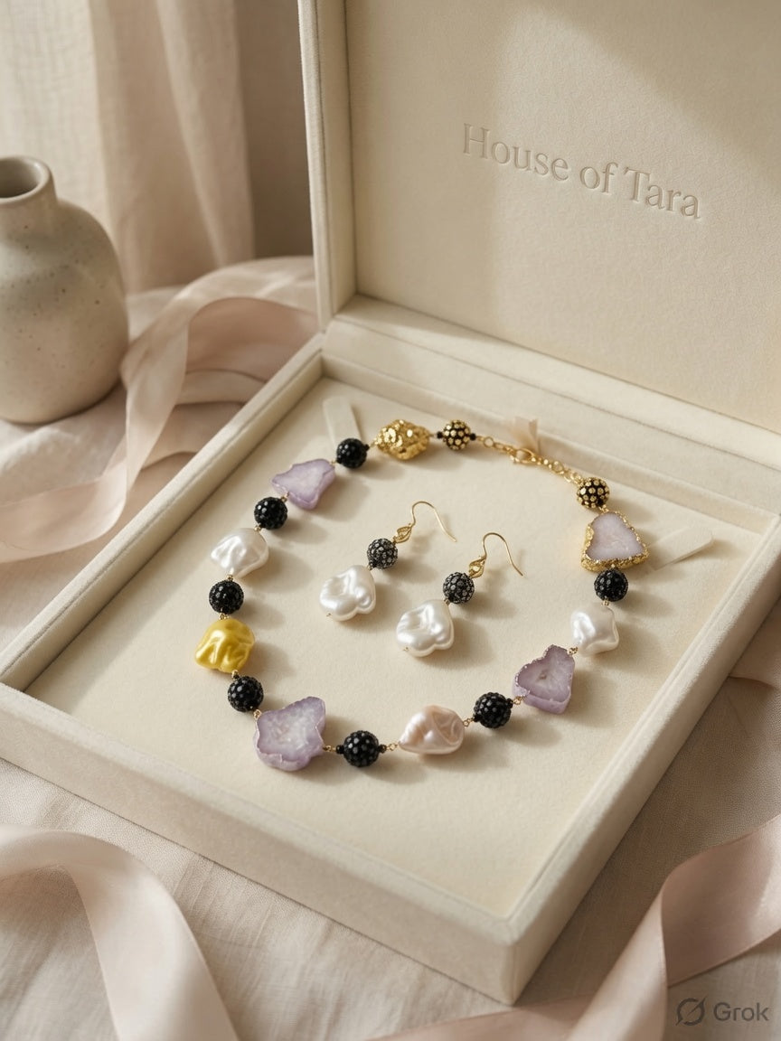 Lilac Pearl Reverie Necklace Set
