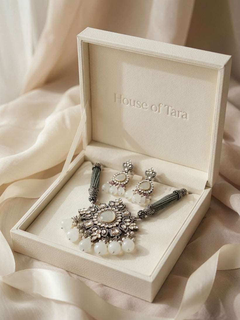 Moonstone Majesty Statement Necklace Set