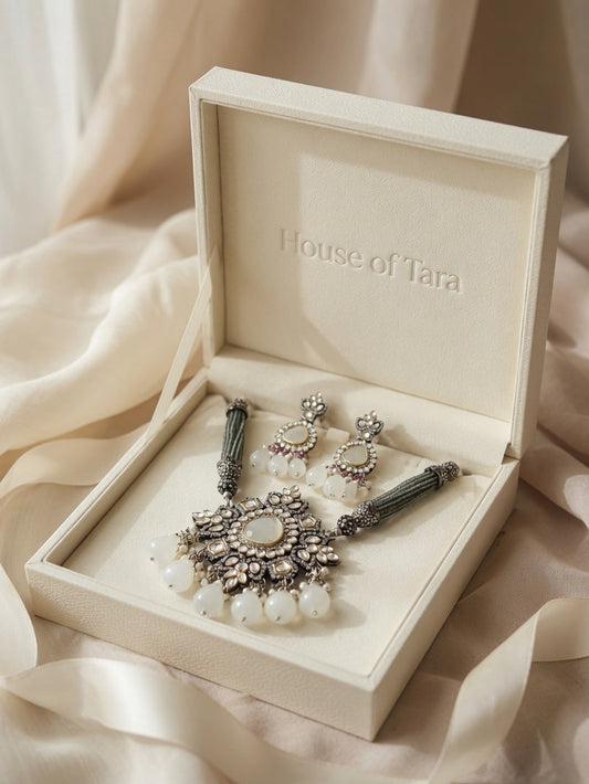 Moonstone Majesty Statement Necklace Set