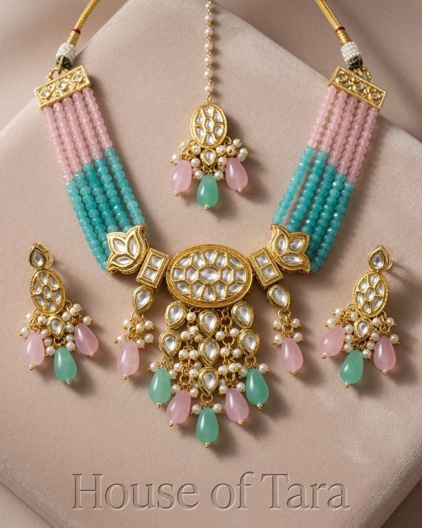 Pastel Prism Kundan Choker Set