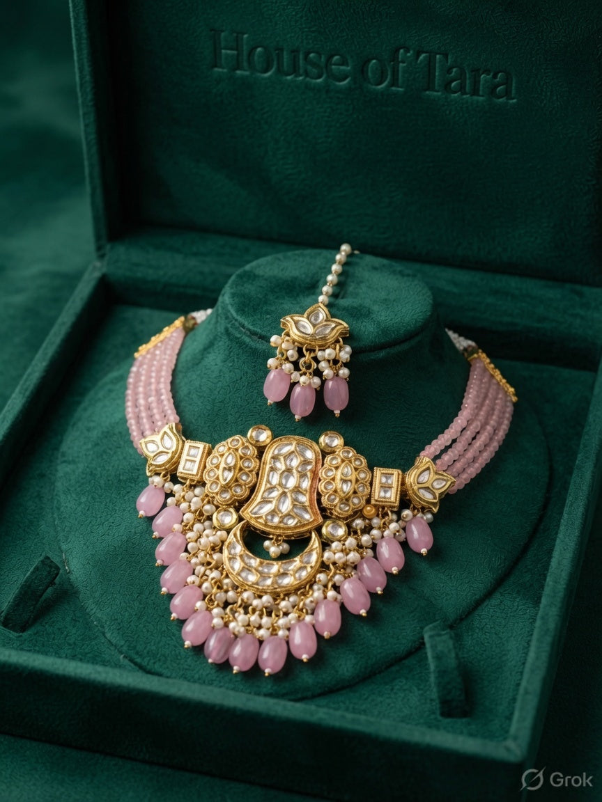 Rosé Kundan Choker Set