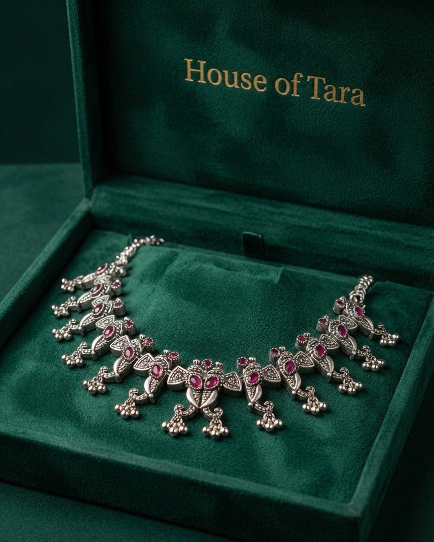 Mayurika Oxidised Necklace Set