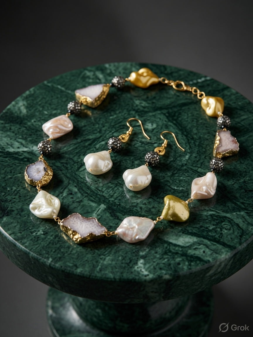 Lilac Pearl Reverie Necklace Set