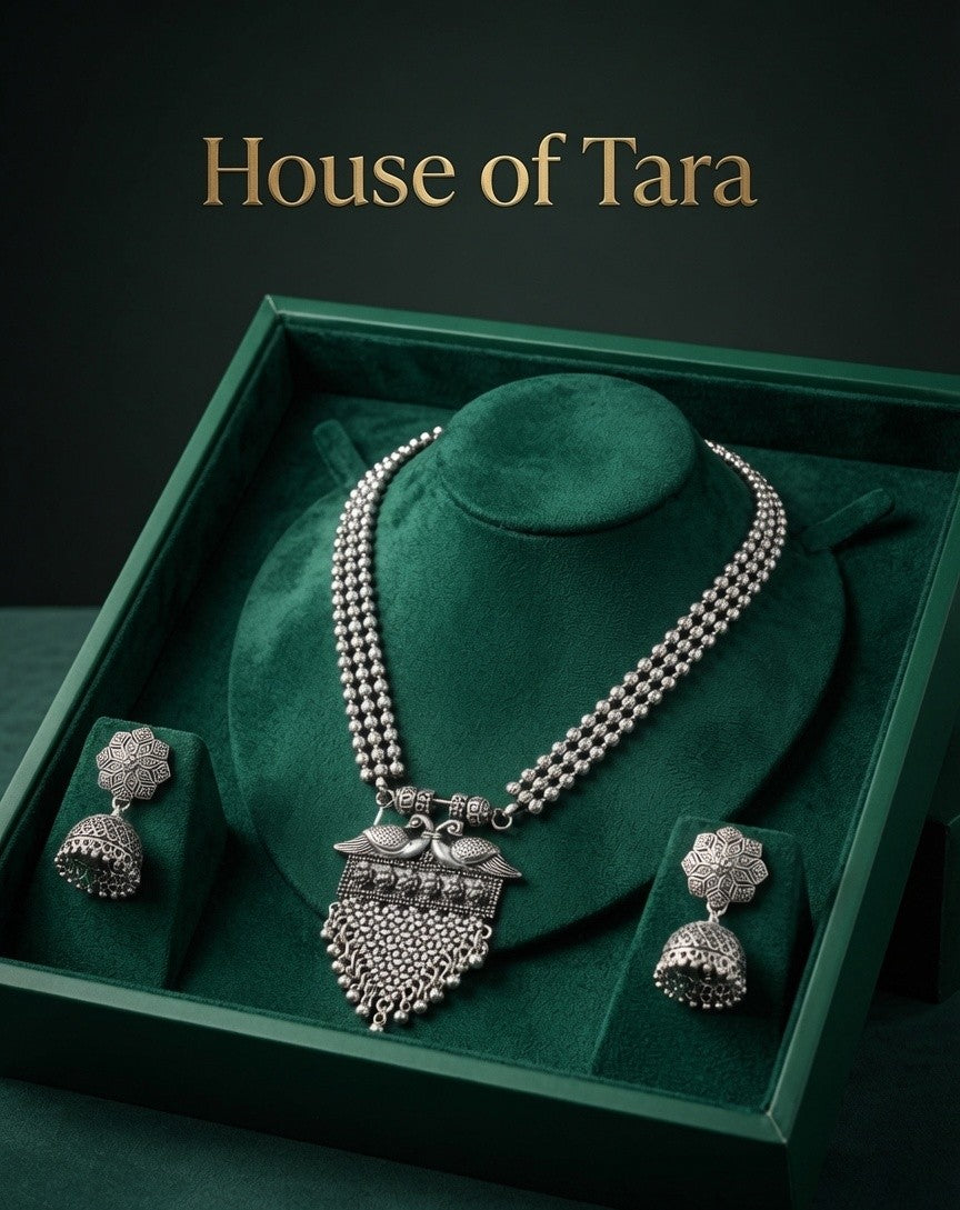 Mayura Heritage Oxidised Necklace Set