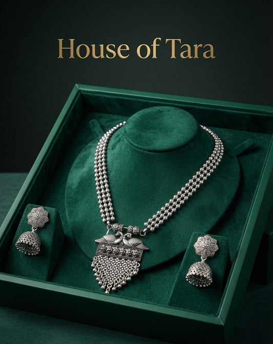 Mayura Heritage Oxidised Necklace Set