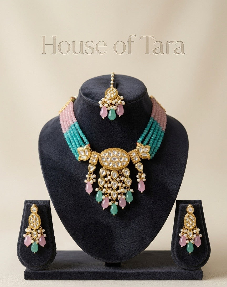 Pastel Prism Kundan Choker Set