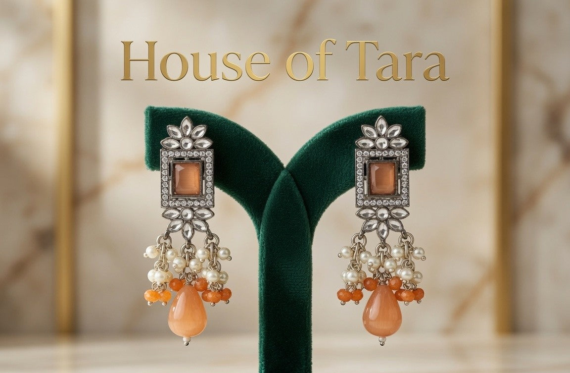 Coral Elegance Silver Kundan Choker Set